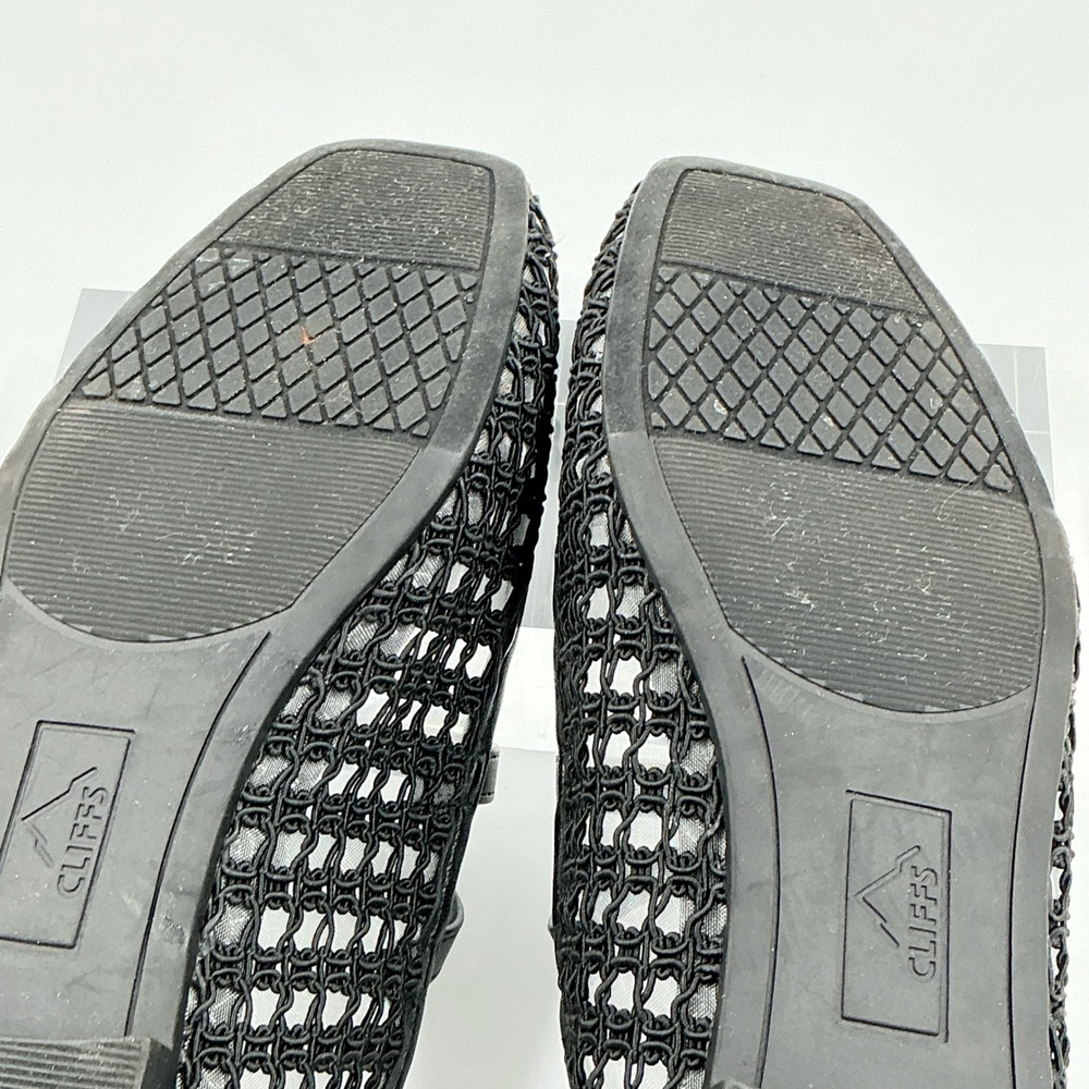 Cliffs White Mountain Size 8 Black Mesh Mary Jane Double Strap Flats NEW - Picture 11 of 13
